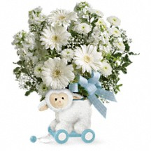 Teleflora's Sweet Little Lamb - Baby Blue 