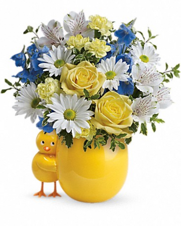 Teleflora's Sweet Peep Bouquet - Baby Blue 