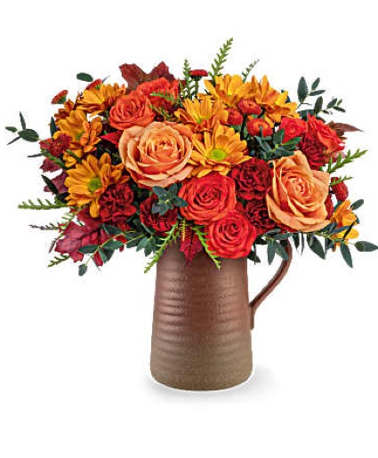 Teleflora's Terra Bloom Fresh arrangement in a Teleflora Keepsake