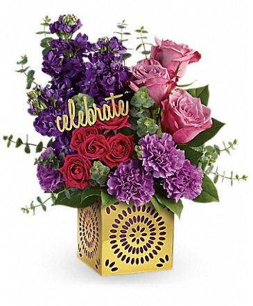 Teleflora's Thrilled for You Bouquet  Fresh Arrangement in a Teleflora Keepsake in Auburndale, FL | The House of Flowers