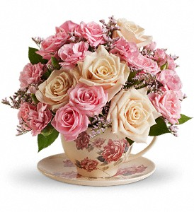 Teleflora's Victorian Teacup T210-3B Bouquet