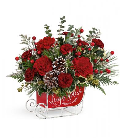 Teleflora's Vintage Sleigh Ride Bouquet Arrangement