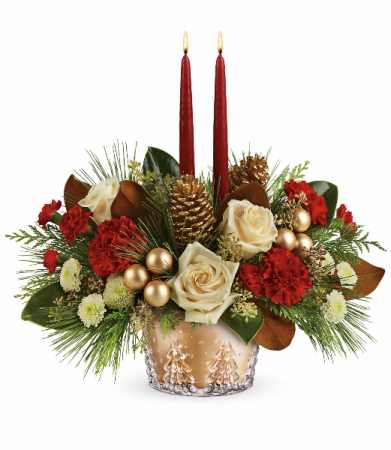 Teleflora's Winter Pines Centerpiece Christmas Arrangement