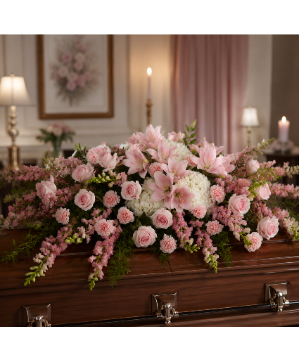 Tender Memories Casket Spray Call Us for Faster Service & Daily Specials: (915) 303-8500 Text Us to Order Anytime: (915) 505-3708 Your trusted source for Flowers & Delivery in El Paso TX 