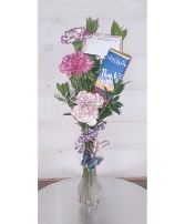 Thank you  3 carnations /NL thank you bar 