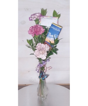 Thank you  3 carnations /NL thank you bar 