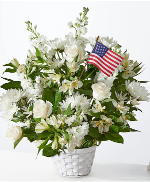 Thank you for your service funeral basket