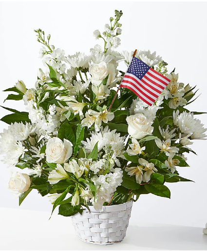 Thank you for your service funeral basket