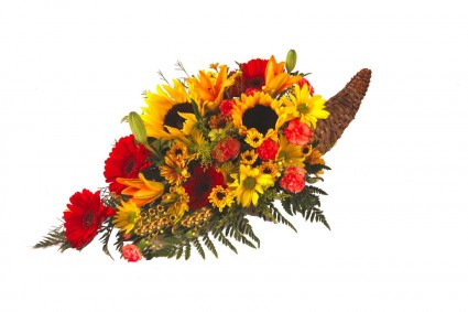 Thanksgiving Cornucopia Arrangement