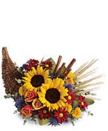 Thanksgiving Sunflower Cornucopia 