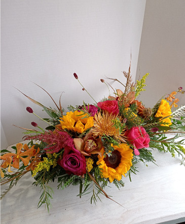 Thanksgiving  Long & Low  Arrangement in Glastonbury, CT | THE FLOWER DISTRICT