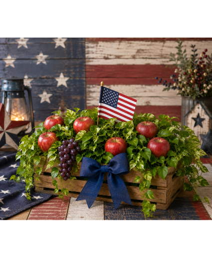 The Americana Garden Crate(Edible) Call Us for Faster Service & Daily Specials: (915) 303-8500 Text Us to Order Anytime: (915) 505-3708 Your trusted source for Flowers & Delivery in El Paso TX