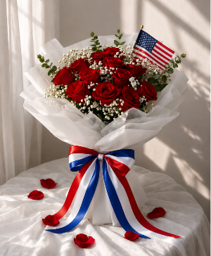 The Americana Rose Wrap Call Us for Faster Service & Daily Specials: (915) 303-8500 Text Us to Order Anytime: (915) 505-3708 Your trusted source for Flowers & Delivery in El Paso TX