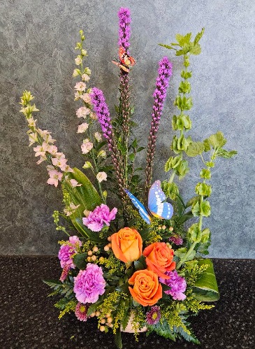 The Butterfly Garden Dish in Calgary, AB | FIRST CLASS FLOWERS LTD.