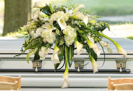 The Calla Casket Casket Flowers