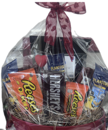 The Classy Valentines for Him Sweet and salty snacks basket
