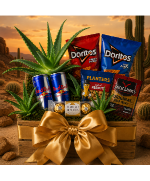 The Desert King Basket Call Us for Faster Service & Daily Specials: (915) 303-8500 Text Us to Order Anytime: (915) 505-3708 Your trusted source for Flowers & Delivery in El Paso TX