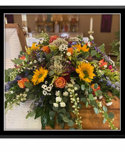 The Enchanted Garden Casket Spray