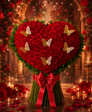 The Enchanted Rose Heart Call Us for Faster Service & Daily Specials: (915) 303-8500 Text Us to Order Anytime: (915) 505-3708 Your trusted source for Flowers & Delivery in El Paso TX