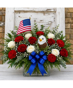 The Freedom Eagle Arrangement Call Us for Faster Service & Daily Specials: (915) 303-8500 Text Us to Order Anytime: (915) 505-3708 Your trusted source for Flowers & Delivery in El Paso TX