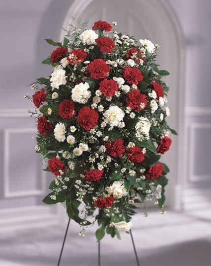 The FTD Crimson & White Standing Spray Standing Spray #2