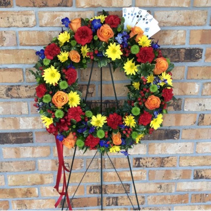 Royal Flush Standing Wreath Standing Wreath