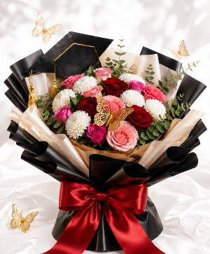 The Golden Butterfly Graduate Call Us for Faster Service & Daily Specials: (915) 303-8500 Text Us to Order Anytime: (915) 505-3708 Your trusted source for Flowers & Delivery in El Paso TX