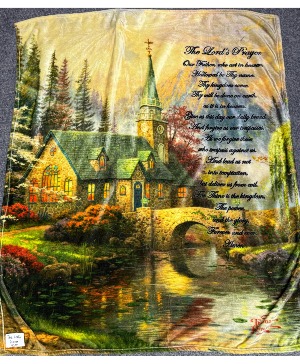 The Lord Prayer Throw Afghan Blanket