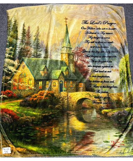 The Lord Prayer Throw Afghan Blanket