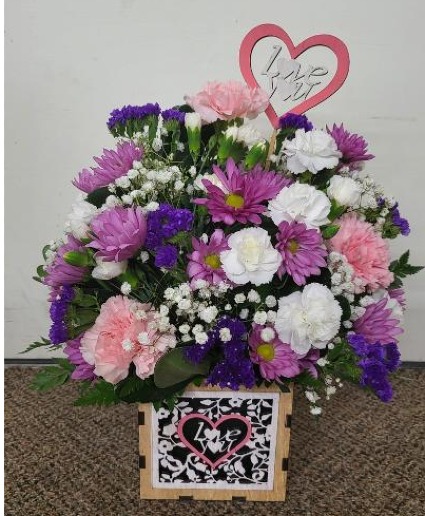 The Love Box FHF-V2323 Fresh Flower Arrangement (Local Delivery Area Only)