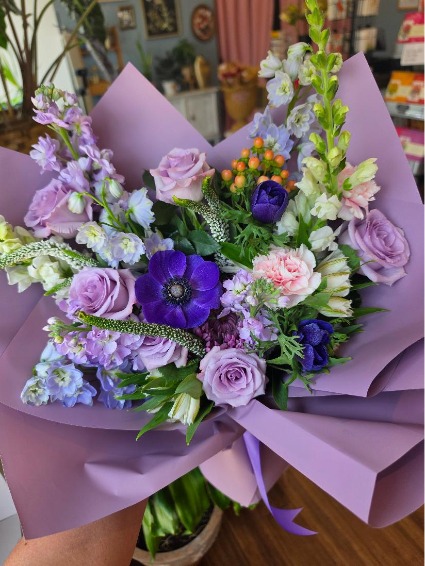 Lavender Love  Wrapped Bouquet