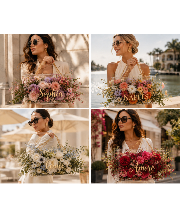 The Élysée™ COUTURE FLORAL HANDBAG BY THE FC COLLECTION  PRE -ORDER(72 HOURS) in Fort Myers, FL | The Floral Concierge