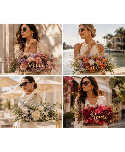 The Élysée™ COUTURE FLORAL HANDBAG BY THE FC COLLECTION  PRE -ORDER(72 HOURS)