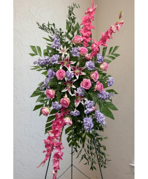 The Majestic Lily Spray Sympathy Standing Spray