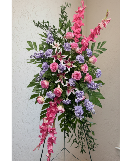 The Majestic Lily Spray Sympathy Standing Spray
