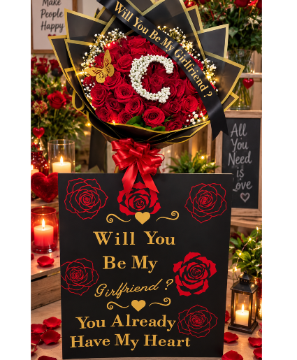 The “Make It Official” Girlfriend Proposal Call Us for Faster Service & Daily Specials: (915) 303-8500 Text Us to Order Anytime: (915) 505-3708 Your trusted source for Flowers & Delivery in El Paso TX