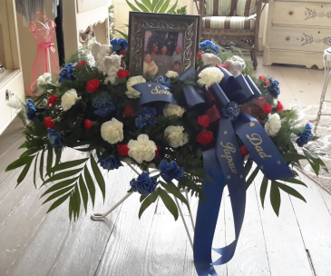 The patriot Red, White and Blue  Carnations  in Jamestown, IN | Garden Gate Gift & Flower Shop