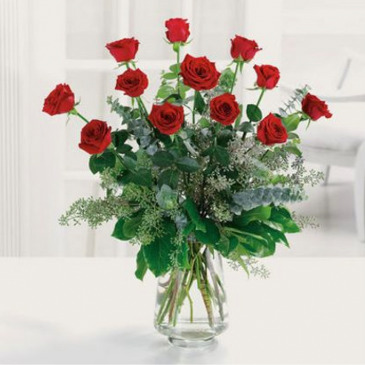 The Perfect Dozen Vase Arrangement in Jacksonville, FL | St Johns Flower Market