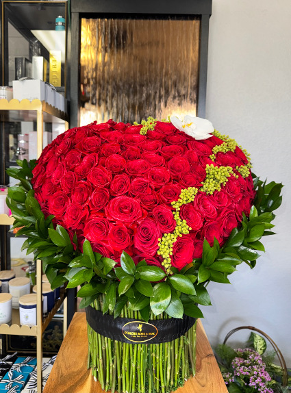 The Red Rose Heart Floral  