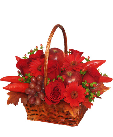The Richness of Red Flower Basket in Florence, OR | FLORENCE IN BLOOM