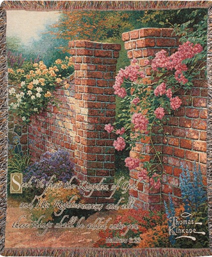 The Rose Garden Tapestry Throw