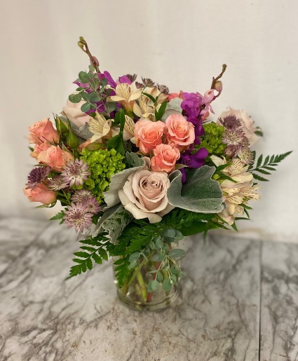 The Sandy Pastels in hurricane vase