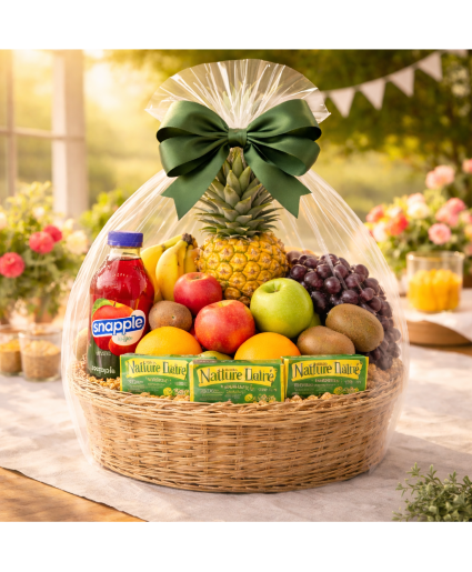 The Sunlit Abundance Basket Call Us for Faster Service & Daily Specials: (915) 303-8500 Text Us to Order Anytime: (915) 505-3708 Your trusted source for Flowers & Delivery in El Paso TX