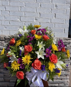 The Sunrise Sympathy Standing Basket sympathy 