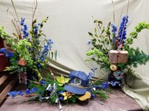 Themed Funeral arrangements Sympathy arrangement and 2 companion pieces