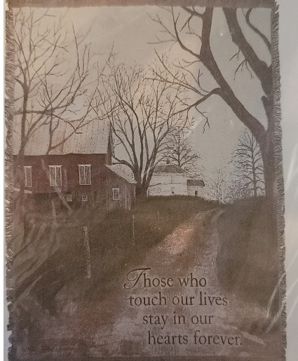 Those who touch our lives stay in our hearts forev Sympathy blanket