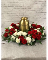 Thoughtful Memories Urn Piece Funeral Arrangement