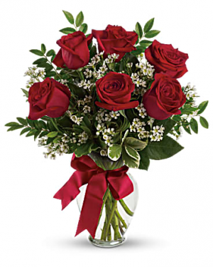 Thoughts of You with 6 Red Roses Bouquet