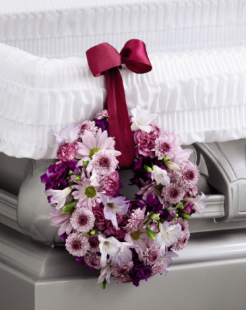 Thoughts & Prayers Wreath Adornment Casket  Adornment  in Las Vegas, NV | Blooming Memory