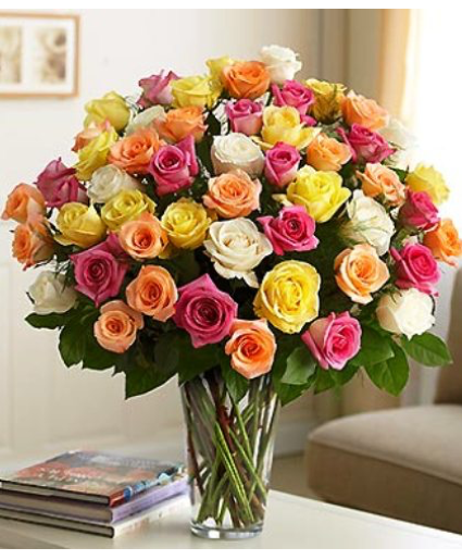 Three Dozen Long Stem Roses Mixed 